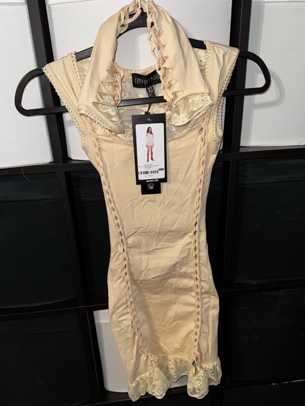 Dolls kill body con lace mini dress - size XS new with tags - with arm pieces